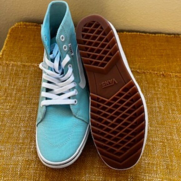 NEW Vans Filmore Hi Tapere Canvas Aqua Sky Lace Up Sneakers Women’s Shoes 9.5 - Picture 9 of 9